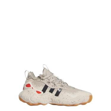 Imagem de adidas Tênis infantil de basquete Trae 3 - Bege, Wonder Bege/Cinza Cinco/Branco Maravilha, 18