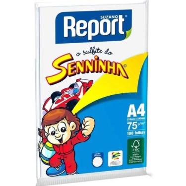 Imagem de Papel Sulfite Senninha A4 75g 100 Folhas Branco - REPORT