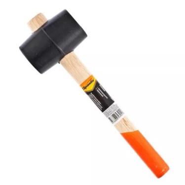Imagem de Martelo de Borracha com Cabo de Madeira 70mm 680g 1115555 SPARTA