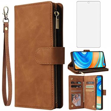 Imagem de Asuwish Compatível com Xiaomi Redmi Note 9 Pro/Note 9s/Note9 Pro Max/Poco M2 Pro, capa protetora de tela de vidro temperado, capa flip com suporte de cartão, capas para celular Redme Note9S Note9Pro