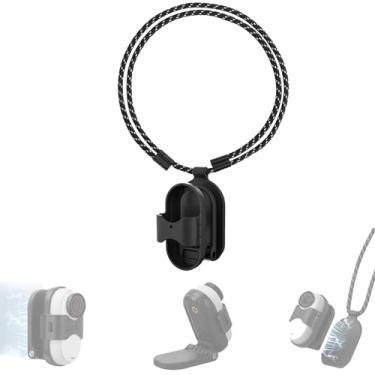 Imagem de Pingente magnético compatível com câmera de ação Insta360 GO 3S/GO 3 suporte de base de mesa de ação adaptador de expansão, suporte de montagem, grampo magnético no peito, alça de pescoço, cordão,