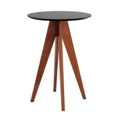Imagem de Mesa Bistrô Bar Redonda 60 x 100 Cm Itália Madeira Maciça Pinhão Tampo
