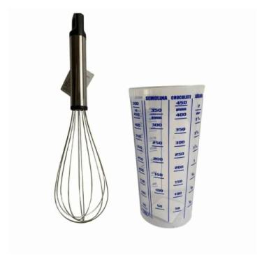 Imagem de Fue Bate Clara 25cm  + Copo de Medidas Receitas 500ml - Top Rio
