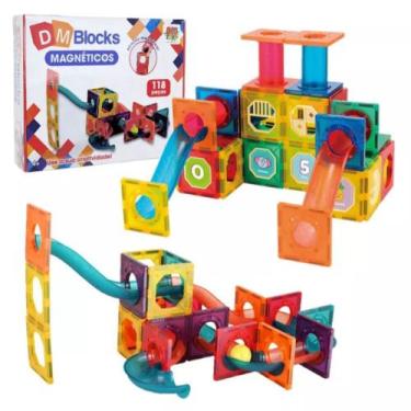 Imagem de Blocos De Encaixe Imãs Brinquedo Montar Infantil Educativo - DM TOYS