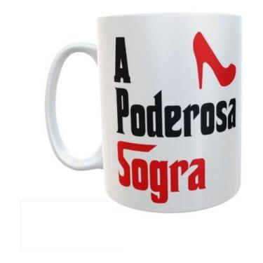 Imagem de Caneca Cerâmica A PODEROSA SOGRA - Quatro Estações, Branco, 9,7 cm Alt