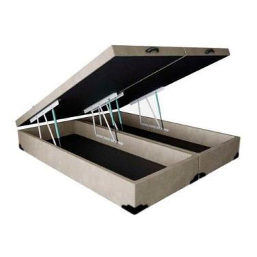 Imagem de Box baú Queen Bipartido Bege  40x158X198 - Plenna Box 