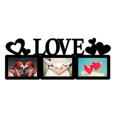 Imagem de Painel De Fotos Frase Love Decorativa Porta Retrato - Mdf Store