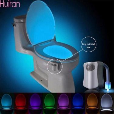 Imagem de Lâmpada Para Vaso Sanitário Noturna Com Sensor 8 Cores - oem