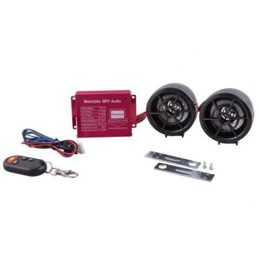 Imagem de Alarme Caixa de Som para Moto Potente MP3 USB Player Áudio Controle - 