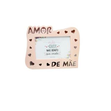 Imagem de Porta retrato horizontal 10x15 de plástico amor de mãe rosa - FU XING