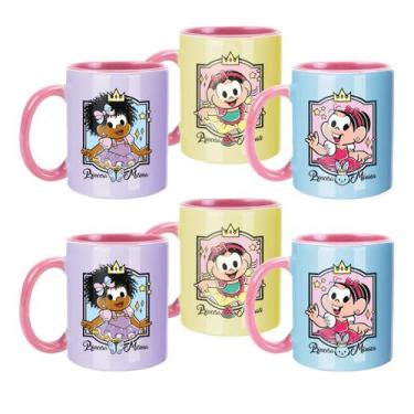 Imagem de Kit 6 Caneca Turma da Mônica Magali Milena e Mônica Princesa - Kathave