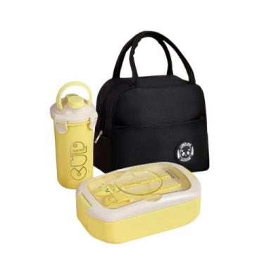 Imagem de Mini Bolsa Térmica Com Zíper Multiuso + Lancheira Divisórias + Copo In