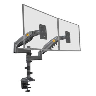Imagem de Suporte Braço Articulado 2 Monitores 17 a 34 Pistão a Gás H180 NB - No