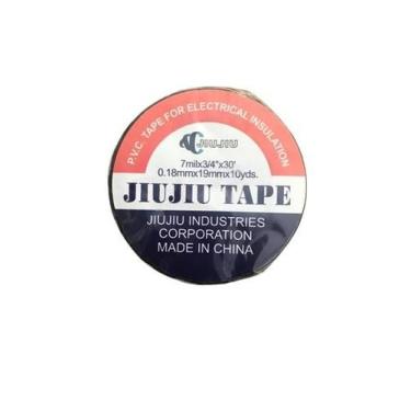 Imagem de Kit 10 Rolos Fita Isolante Jiujiu Tape 19mmx10m Preta - JIU JIU 
