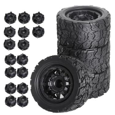 Imagem de Chanjorlin 1/10 RC Truck Tires And Wheels 12mm 14mm Hex Off Road Tyres For 1:10 Monster Short Course Truck Car Traxxas Slash 4X4 Arrma Big Rock Granite Vortek Axial Losi Redcat Rc4wd 3S 4PCS (B Tires)