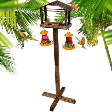 Imagem de Comedouro Tratador Bebedouro Pássaros Livres Pedestal Eco