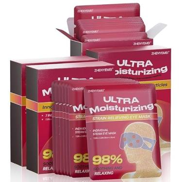 Imagem de Máscara de olho a vapor para dormir, relaxamento, descartável, máscara de olho autoaquecida 3D para olhos secos, 28 pacotes