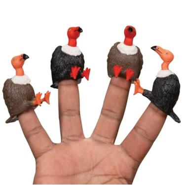 Imagem de Fantoches de dedo Archie McPhee Finger Vultures (conjunto com 4)