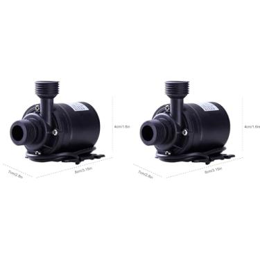 Imagem de TOPINCN 2 PCS DC 12V Bomba de água Sem Escova, Bomba de água Submersível de Baixo Ruído, para Fontes, Piscinas, de Circulação de água de Aquários