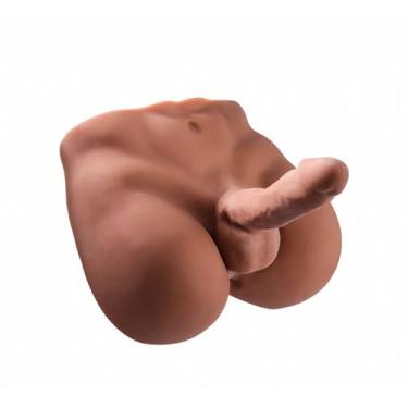 Imagem de Masturbador Homem Meio Corpo CyberSkin Pênis Vértebra 17cm Super Realistico com Anus