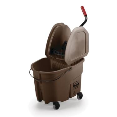 Imagem de Rubbermaid Commercial WaveBrake 2.0 35 QT Down-Press Mop Bucket and Wringer, Black (1863898)