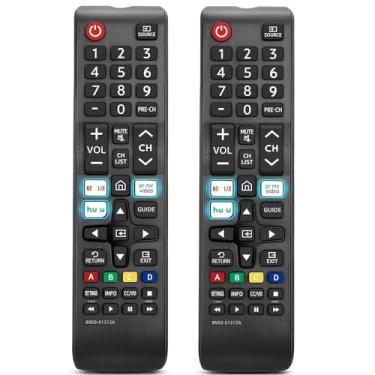 Imagem de [Pacote com 2] Substituição de controle remoto N59-01315A para Samsung Smart TV Smart TV LED QLED LCD 6/7/8/9 Series 4K UHD HDTV HDR Flat Curved Smart TV, com Netflix, Prime Video e botão Hulu