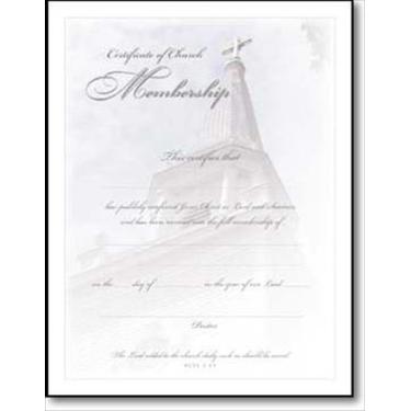 Imagem de Warner Press 30899 Certificado de Assinatura Aço de igreja em relevo