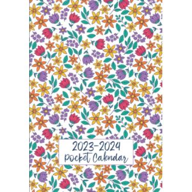 Imagem de pocket calendar 2022-2023 for purse: Two Year Monthly Planner From January 2023 To December 2024 Agenda Organizer | 2023-2024 Monthly Pocket Planner | Agenda Schedule Organizer With Holidays.