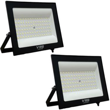 Imagem de Refletor Led 200w Holofote Branco Frio 6500k IP67 Bivolt VRS Lighting (Kit 2 Unidades)