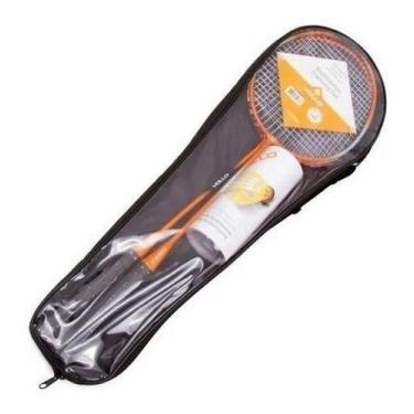 Imagem de Kit Badminton 2 Raquetes E 3 Petecas Original - Vollo Vb002