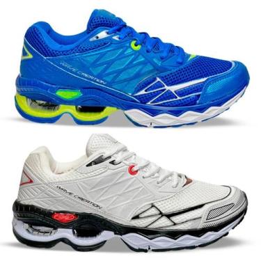 Imagem de Kit 2 Pares Tenis Masculino Esportivo Wave Orks Academia Corrida Confo