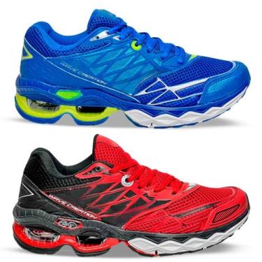 Imagem de Kit 2 Pares Tenis Masculino Esportivo Wave Orks Academia Corrida Confo