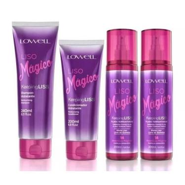 Imagem de Liso Mágico Shampoo + Condicionador + 2 Fluidos Termoativado - Lowell