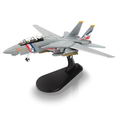 Imagem de HANGHANG Avião modelo militar 1/100 F14D VF-2 Bounty Hunters Alloy Fighter Avião modelo de avião para coleção e presente