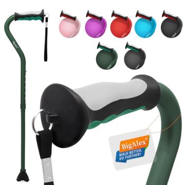 Imagem de BigAlex Bengala Leve, Cabo Macio E Deslocado Para Idosos, Bengala Portátil Dobrável Ajustável Para Mulheres E Homens, Auxílio À Mobilidade Para Idosos, Bengala Dobrável Fornece Estabilidade E Equilí