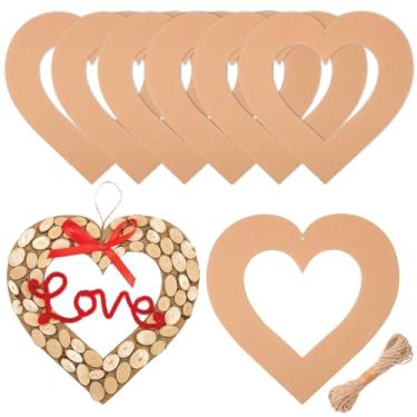 Imagem de MixTeach 20 Peças De Guirlandas De Coração Penduradas Para O Dia Dos Namorados, Papel, Grande Guirlanda De Papelão, Enfeites Pendurados, Decorações Com Barbante Furado Para Casamento, Artesanato Faç