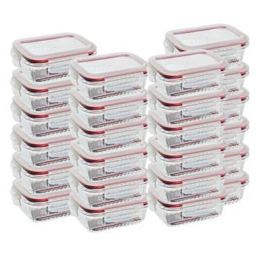 Imagem de 24 Pote Hemertico Vidro Frezzer Micro-ondas Organizado 1520ml - Belo V