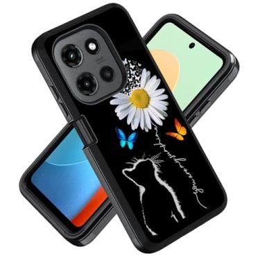Imagem de ZXHSBROK Capa para celular Moto G Power 5G 2025, 3 camadas, resistente à prova de choque, capa protetora contra quedas de grau militar para Motorola Moto G Power 5G 2025 6,8 polegadas, gato e