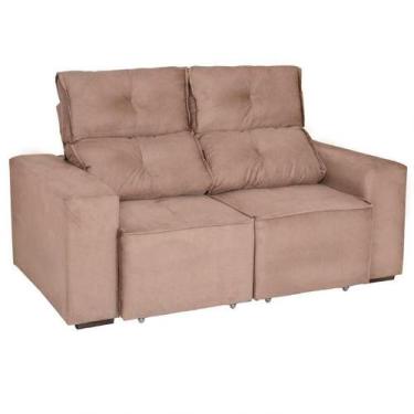 Imagem de Estofado 2 Lugares Retrátil E Reclinável Espuma Marrom - OUTRAS MARCAS