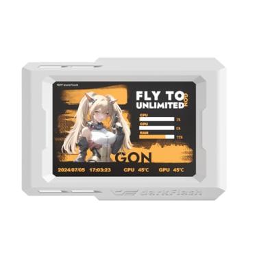 Imagem de darkFlash Kit de atualização de tela AIO de 3,5 polegadas, tela LCD, monitor de temperatura da CPU para refrigerador líquido de CPU, interface tipo C, acessórios de computador, peças de PC, partida