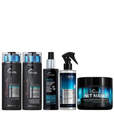 Imagem de Truss Miracle Kit Shampoo Condicionador Amino Net Mask e Uso Obrigatór