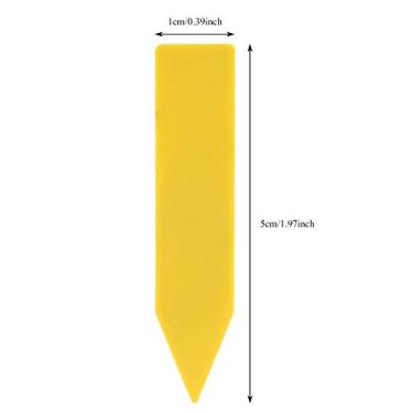 Imagem de Nome da Planta Tag 100 PCs Plástico Marcador de Rótulo de Semente de Flor Plástico Marcador de Rótulo de água Anti-UV Amarelo Azul Vermelho Jardim Vermelho (Amarelo)