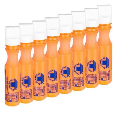 Imagem de Marcador Industrial 3Mm 60Ml Lwb0700 Kit 8 Peças - TRAÇO FORTE, Laranj
