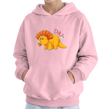 Imagem de Moletom Infantil Canguru Menino Algodão Estampa Dino-Masculino