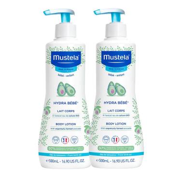 Imagem de Kit 2 Hydra Bébé Mustela Leite Corporal 500ml