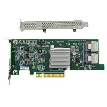 Imagem de KCMconmey Placa HBA LSI 9207-8i, adaptador de barramento host LSI 2308 SATA SAS, 2 * SFF-8087 6 Gbps internos, firmware de modo de TI. Não RAID.