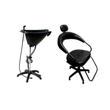 Imagem de kit salão cadeira futurama + lavatório portátil Profissional - HENVIFE