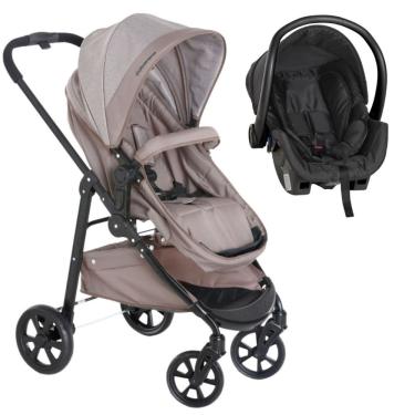 Imagem de Conjunto Carrinho Olympus Chocolate com Bebê Conforto