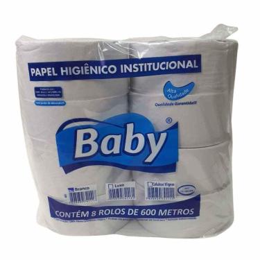 Imagem de Papel Higiênico Rolão Branco Baby Big Com 8 Un