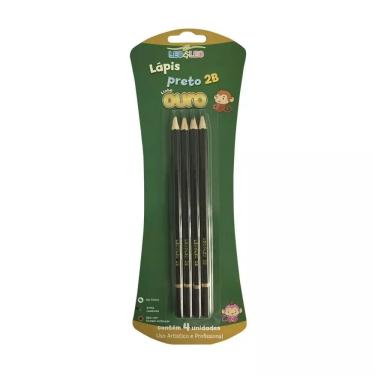 Imagem de Lápis Grafite 2B Madeira Leo & Leo 4 Unidades